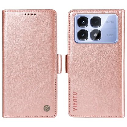 YIKATU YK-007 For Xiaomi Redmi K70 Ultra Case Side Buckle PU Leather Phone Cover Litchi Texture