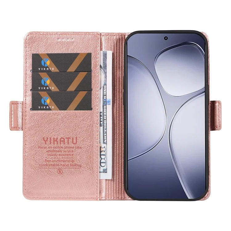 YIKATU YK-007 For Xiaomi Redmi K70 Ultra Case Side Buckle PU Leather Phone Cover Litchi Texture