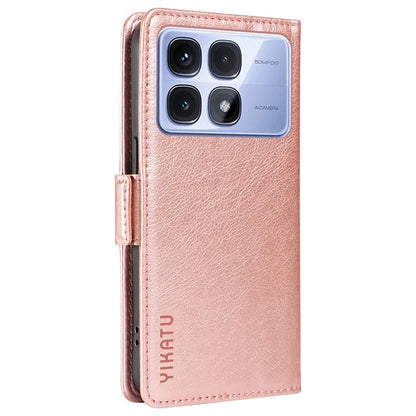 YIKATU YK-007 For Xiaomi Redmi K70 Ultra Case Side Buckle PU Leather Phone Cover Litchi Texture