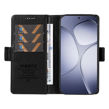 YIKATU YK-007 For Xiaomi Redmi K70 Ultra Case Side Buckle PU Leather Phone Cover Litchi Texture