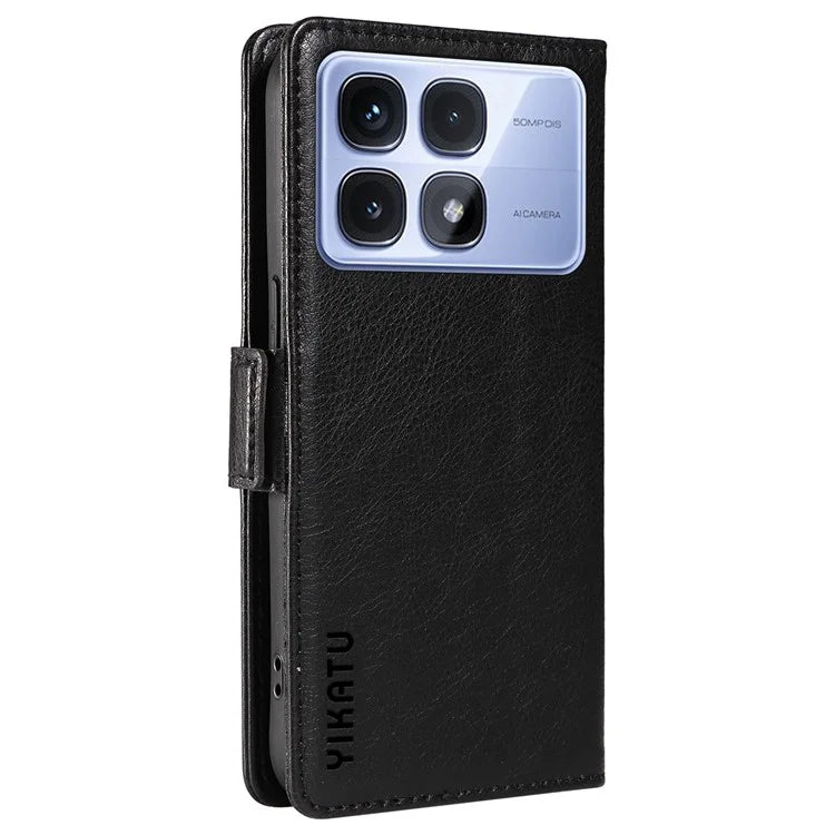 YIKATU YK-007 For Xiaomi Redmi K70 Ultra Case Side Buckle PU Leather Phone Cover Litchi Texture