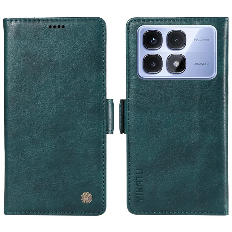 YIKATU YK-007 For Xiaomi Redmi K70 Ultra Case Side Buckle PU Leather Phone Cover Litchi Texture