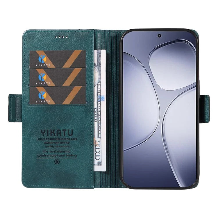 YIKATU YK-007 For Xiaomi Redmi K70 Ultra Case Side Buckle PU Leather Phone Cover Litchi Texture