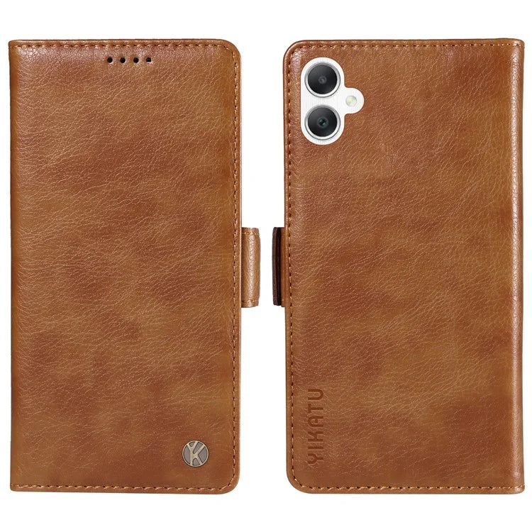 YIKATU YK-007 For Samsung Galaxy A06 Case Side Buckle PU Leather Phone Cover Litchi Texture