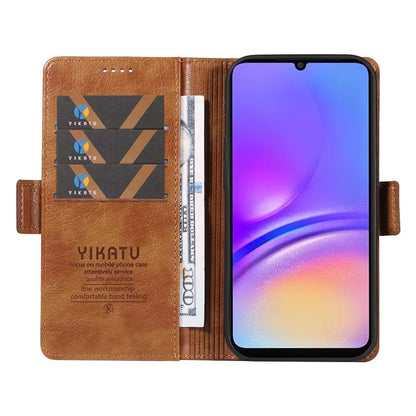 YIKATU YK-007 For Samsung Galaxy A06 Case Side Buckle PU Leather Phone Cover Litchi Texture