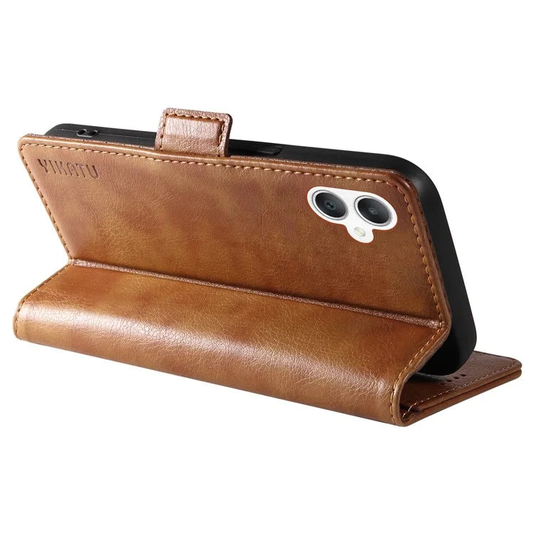 YIKATU YK-007 For Samsung Galaxy A06 Case Side Buckle PU Leather Phone Cover Litchi Texture