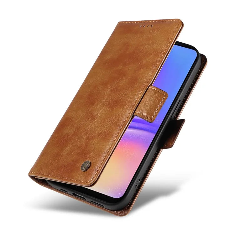 YIKATU YK-007 For Samsung Galaxy A06 Case Side Buckle PU Leather Phone Cover Litchi Texture