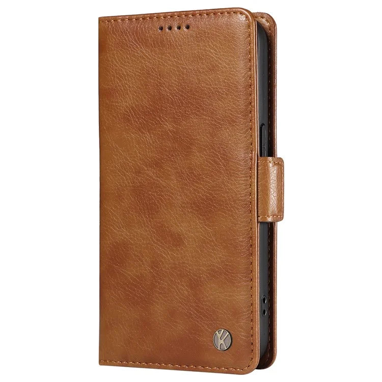 YIKATU YK-007 For Samsung Galaxy A06 Case Side Buckle PU Leather Phone Cover Litchi Texture