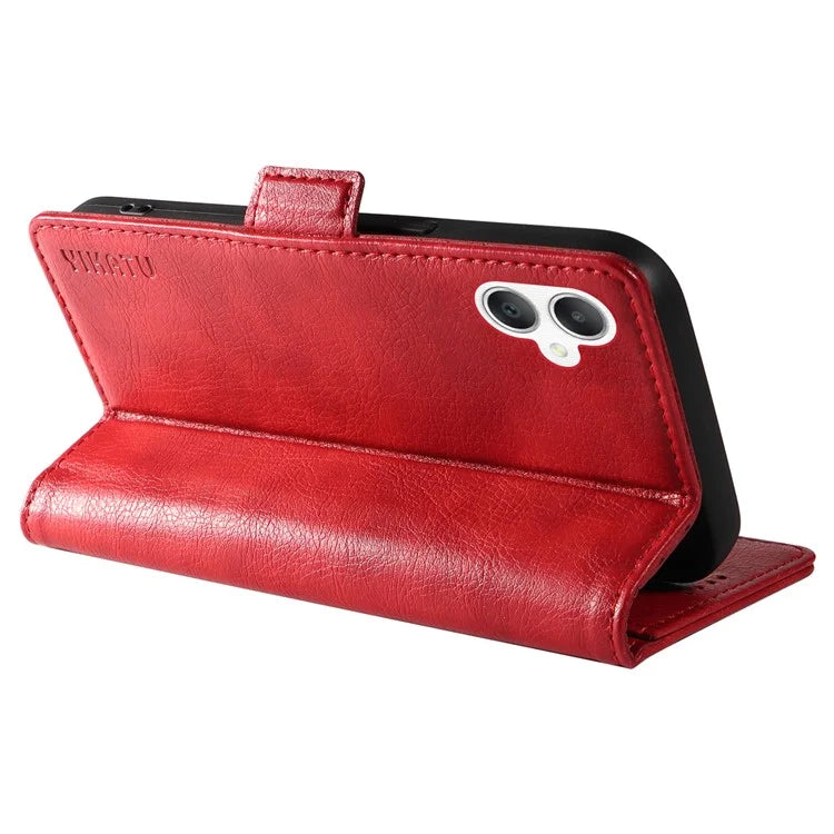 YIKATU YK-007 For Samsung Galaxy A06 Case Side Buckle PU Leather Phone Cover Litchi Texture