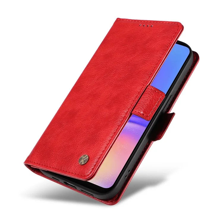 YIKATU YK-007 For Samsung Galaxy A06 Case Side Buckle PU Leather Phone Cover Litchi Texture