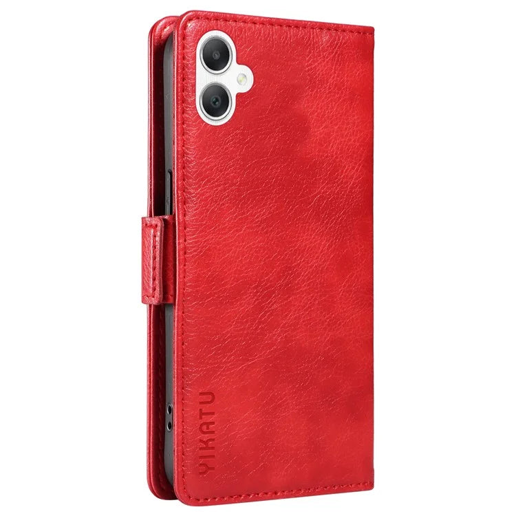 YIKATU YK-007 For Samsung Galaxy A06 Case Side Buckle PU Leather Phone Cover Litchi Texture