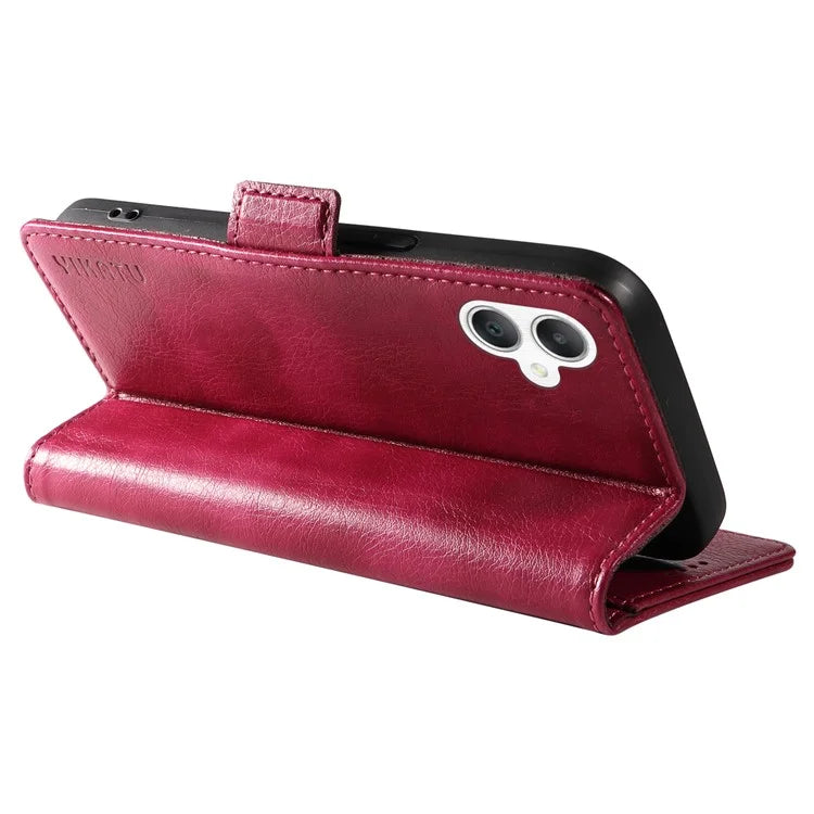 YIKATU YK-007 For Samsung Galaxy A06 Case Side Buckle PU Leather Phone Cover Litchi Texture