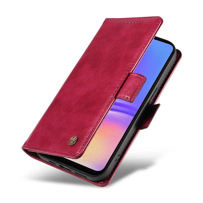 YIKATU YK-007 For Samsung Galaxy A06 Case Side Buckle PU Leather Phone Cover Litchi Texture