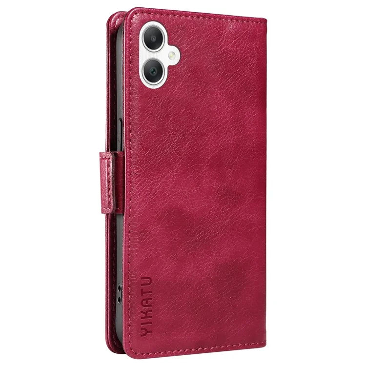 YIKATU YK-007 For Samsung Galaxy A06 Case Side Buckle PU Leather Phone Cover Litchi Texture