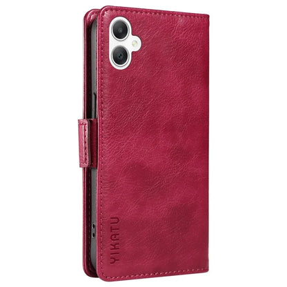 YIKATU YK-007 For Samsung Galaxy A06 Case Side Buckle PU Leather Phone Cover Litchi Texture