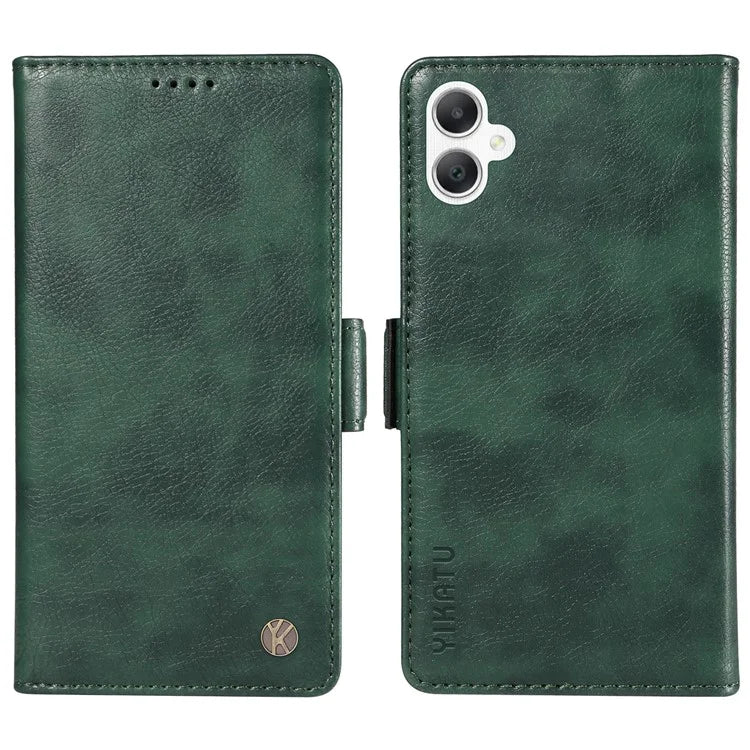 YIKATU YK-007 For Samsung Galaxy A06 Case Side Buckle PU Leather Phone Cover Litchi Texture