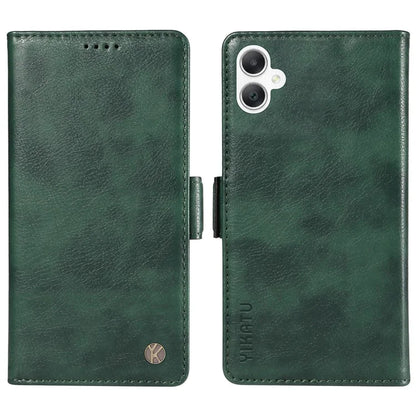 YIKATU YK-007 For Samsung Galaxy A06 Case Side Buckle PU Leather Phone Cover Litchi Texture