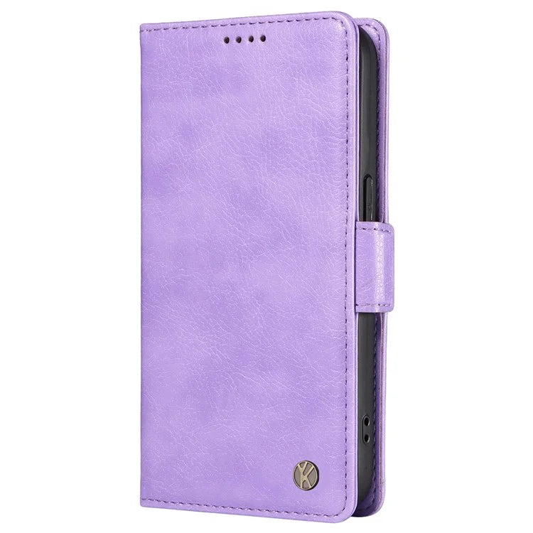 YIKATU YK-007 For Samsung Galaxy A06 Case Side Buckle PU Leather Phone Cover Litchi Texture