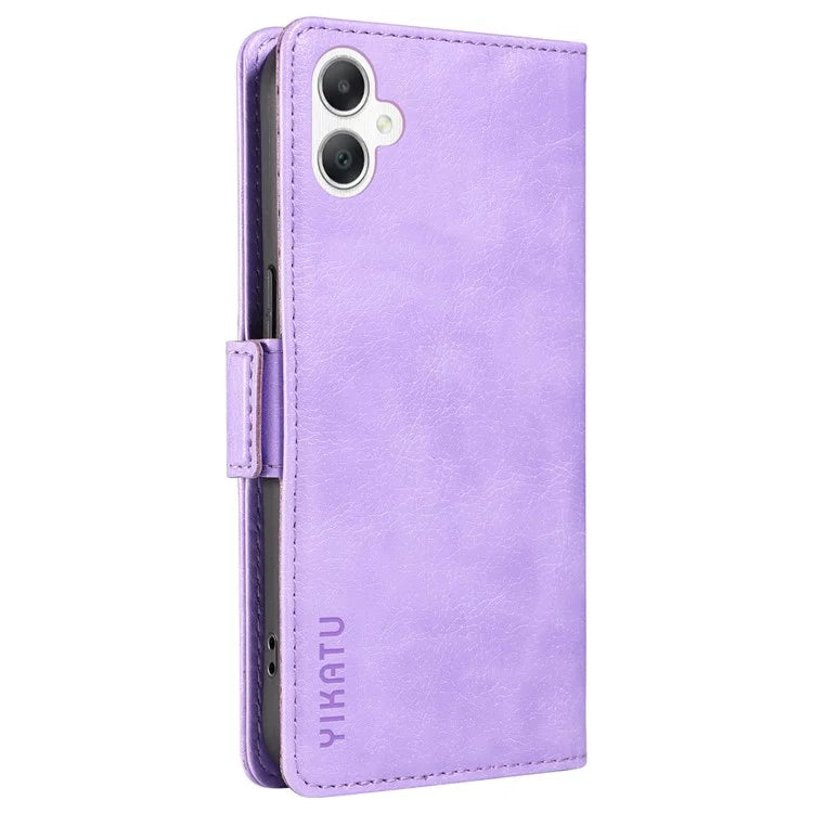 YIKATU YK-007 For Samsung Galaxy A06 Case Side Buckle PU Leather Phone Cover Litchi Texture
