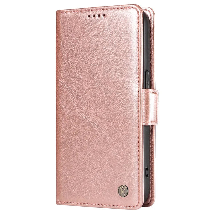 YIKATU YK-007 For Samsung Galaxy A06 Case Side Buckle PU Leather Phone Cover Litchi Texture