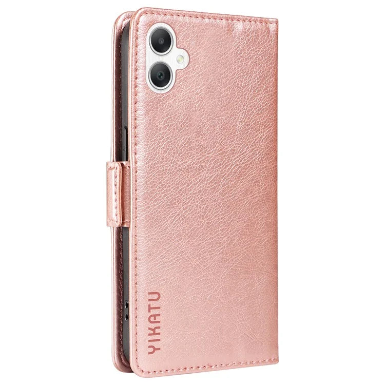 YIKATU YK-007 For Samsung Galaxy A06 Case Side Buckle PU Leather Phone Cover Litchi Texture