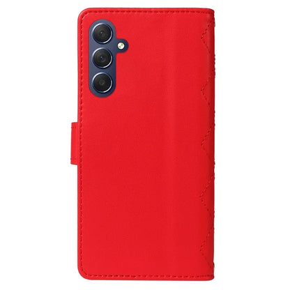 For Samsung Galaxy A15 4G / 5G Case Wallet Rhombus Leather Phone Cover with Shoulder Strap, Wrist Strap