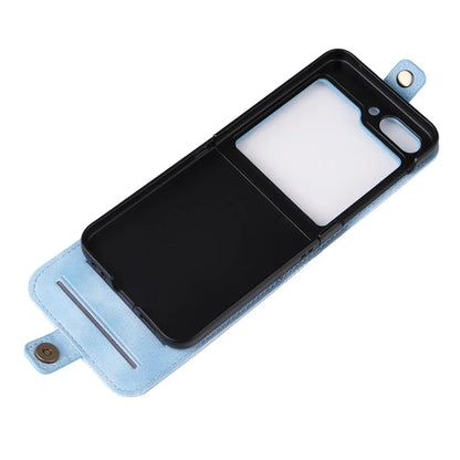 YIKATU YK-002 For Samsung Galaxy Z Flip6 5G Case PU Leather Card Holder Phone Cover
