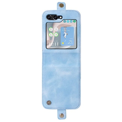YIKATU YK-002 For Samsung Galaxy Z Flip6 5G Case PU Leather Card Holder Phone Cover