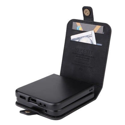 YIKATU YK-002 For Samsung Galaxy Z Flip6 5G Case PU Leather Card Holder Phone Cover