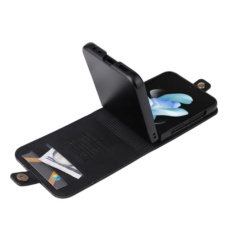 YIKATU YK-002 For Samsung Galaxy Z Flip6 5G Case PU Leather Card Holder Phone Cover