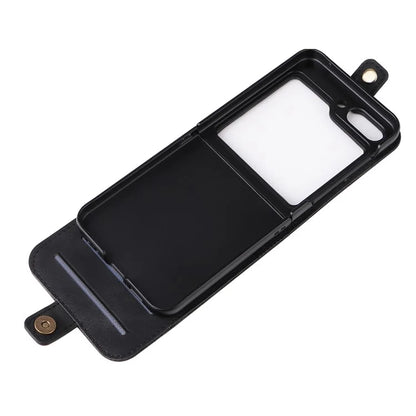 YIKATU YK-002 For Samsung Galaxy Z Flip6 5G Case PU Leather Card Holder Phone Cover