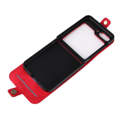 YIKATU YK-002 For Samsung Galaxy Z Flip6 5G Case PU Leather Card Holder Phone Cover