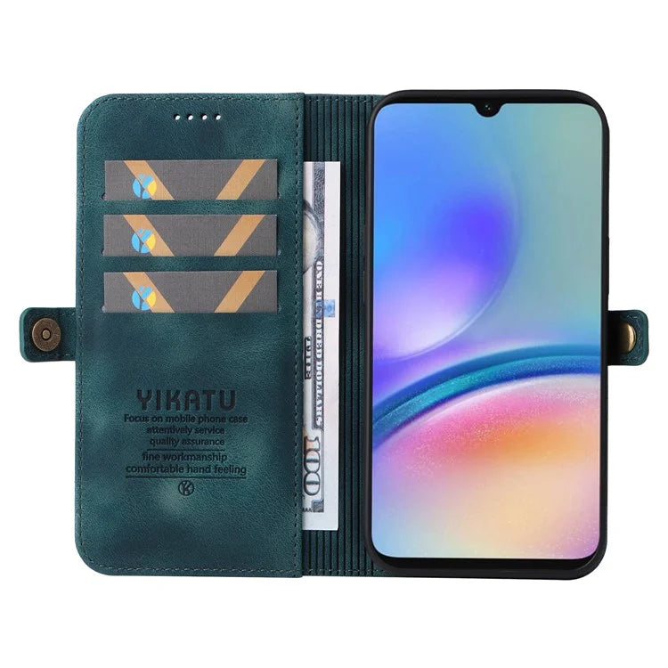 YIKATU YK-002 For Samsung Galaxy A05s 4G Case Wallet PU Leather Phone Cover with Outer Card Slot