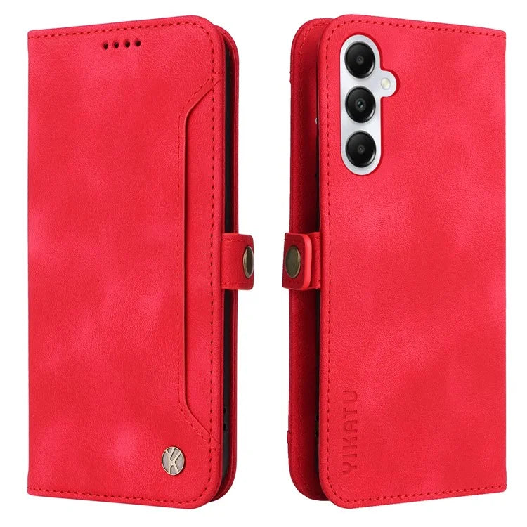 YIKATU YK-002 For Samsung Galaxy A05s 4G Case Wallet PU Leather Phone Cover with Outer Card Slot