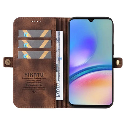 YIKATU YK-002 For Samsung Galaxy A05s 4G Case Wallet PU Leather Phone Cover with Outer Card Slot