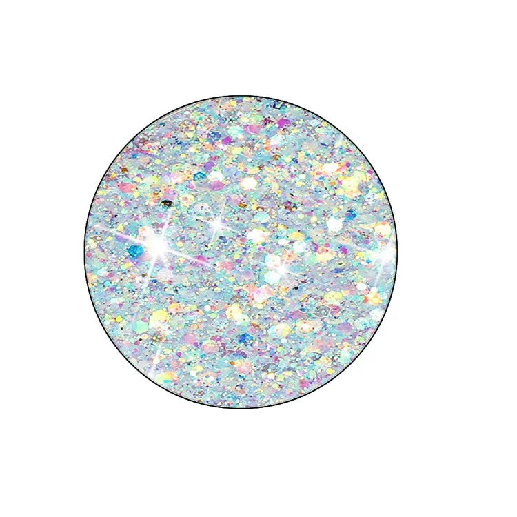 For iPhone 16 Pro Case TPU Drop Protection Epoxy Glittery Sequins Phone Cover