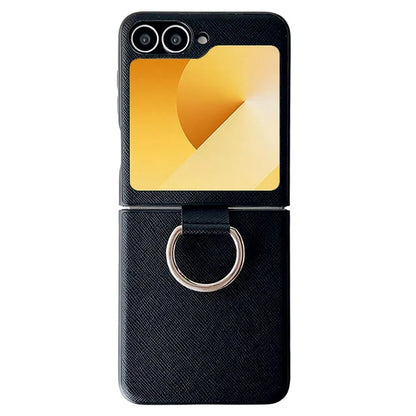 For Samsung Galaxy Z Flip6 5G Case Ring Holder Hard PC Protective Phone Cover