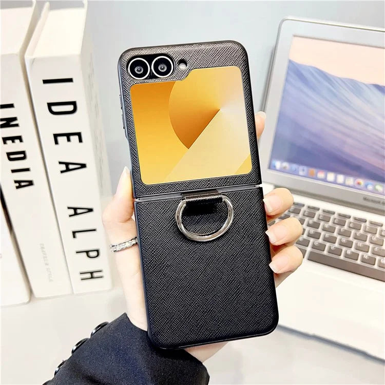 For Samsung Galaxy Z Flip6 5G Case Ring Holder Hard PC Protective Phone Cover