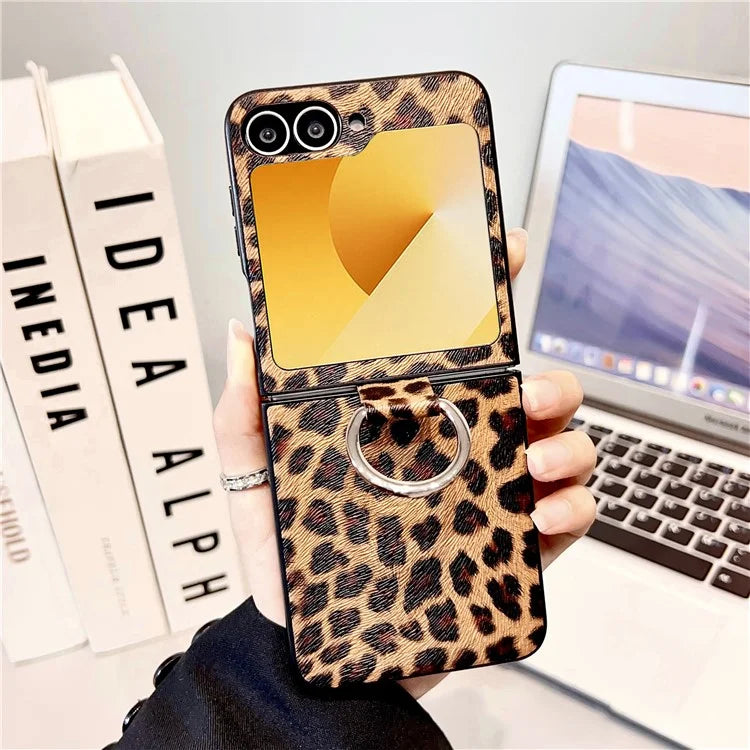 For Samsung Galaxy Z Flip6 5G Case Ring Holder Hard PC Protective Phone Cover