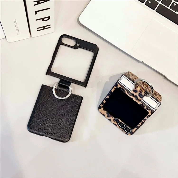 For Samsung Galaxy Z Flip6 5G Case Ring Holder Hard PC Protective Phone Cover