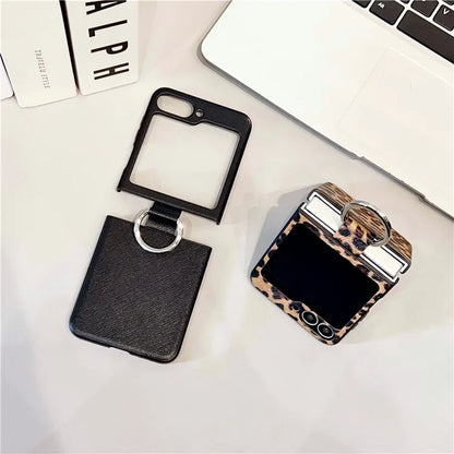 For Samsung Galaxy Z Flip6 5G Case Ring Holder Hard PC Protective Phone Cover