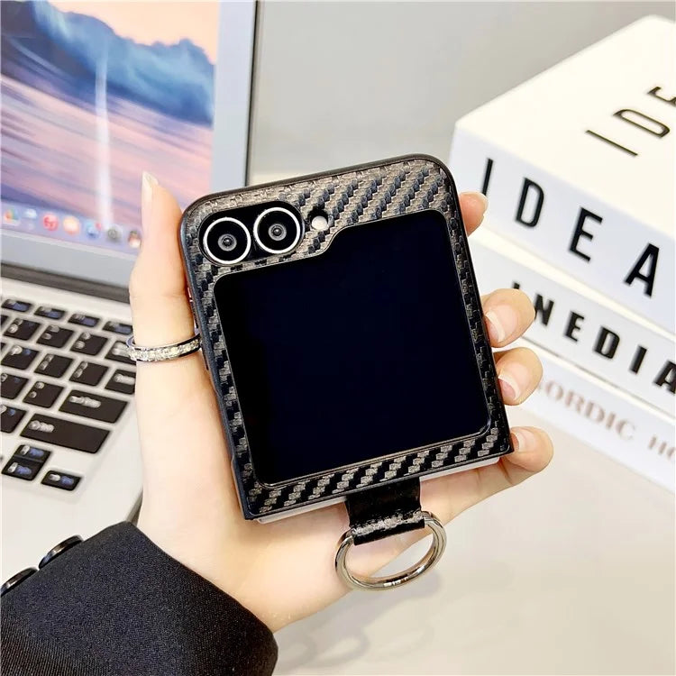 For Samsung Galaxy Z Flip6 5G Case Ring Holder Hard PC Protective Phone Cover