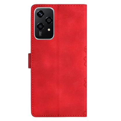 For Honor 200 Lite Case Butterfly Flower Pattern Skin-Touch Leather Phone Cover