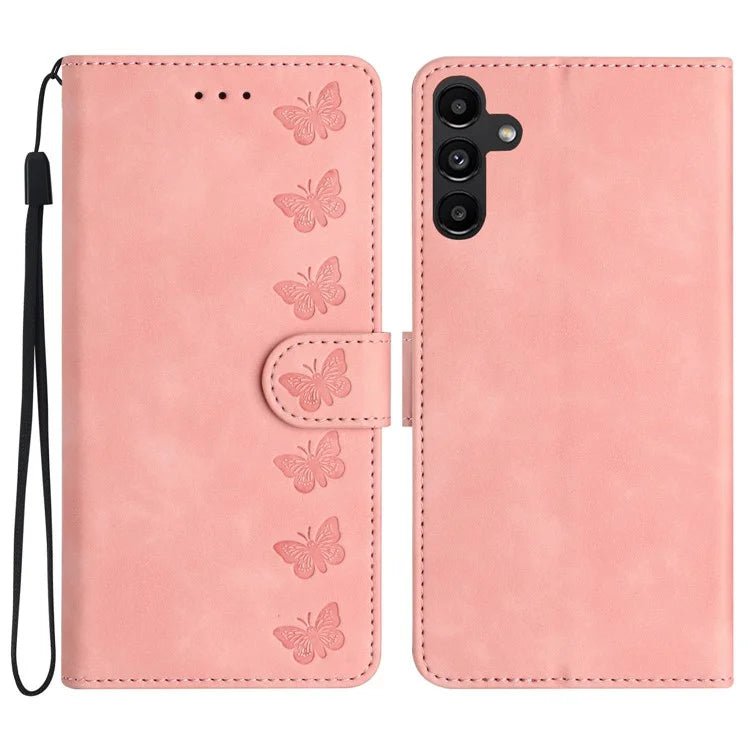 For Samsung Galaxy A16 5G Case Imprinted Butterfly Leather Wallet Phone Cover