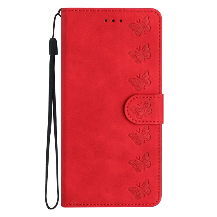 For Samsung Galaxy A16 5G Case Imprinted Butterfly Leather Wallet Phone Cover