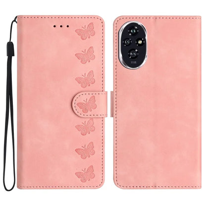 For Honor 200 5G Case Imprinted Butterfly Leather Wallet Phone Cover