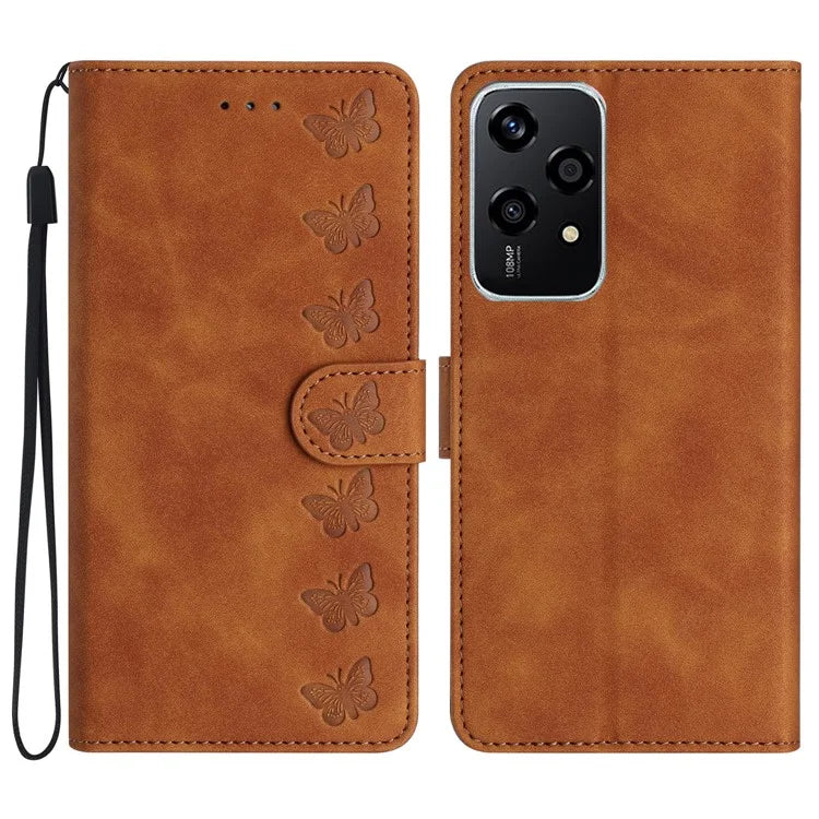 For Honor 200 Lite Case Imprinted Butterfly Leather Wallet Phone Cover