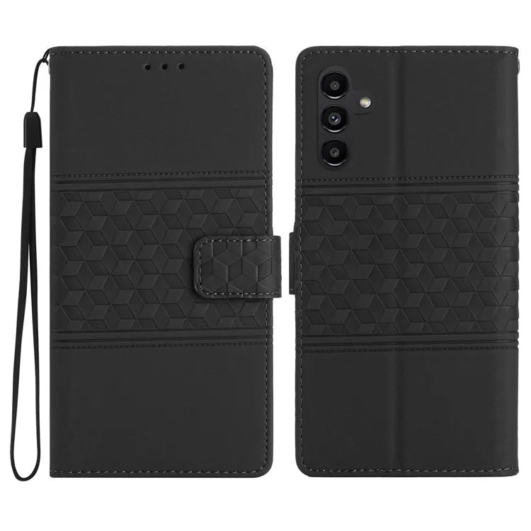 For Samsung Galaxy A16 5G Case Rhombus Leather Horizontal Flip Phone Cover