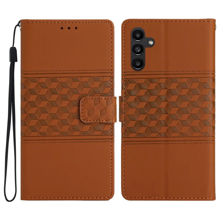 For Samsung Galaxy A16 5G Case Rhombus Leather Horizontal Flip Phone Cover