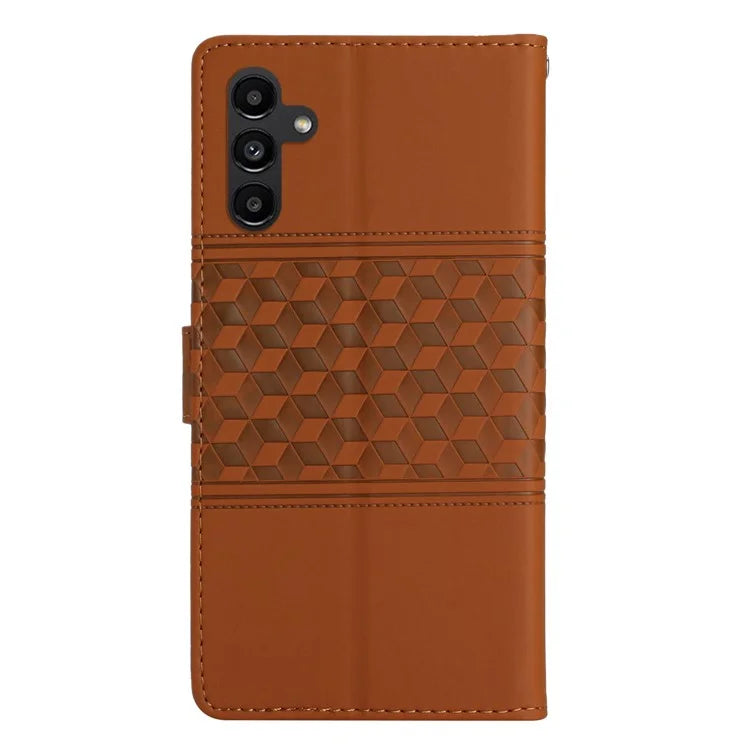 For Samsung Galaxy A16 5G Case Rhombus Leather Horizontal Flip Phone Cover